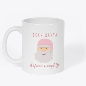 Blush pink christmas mug